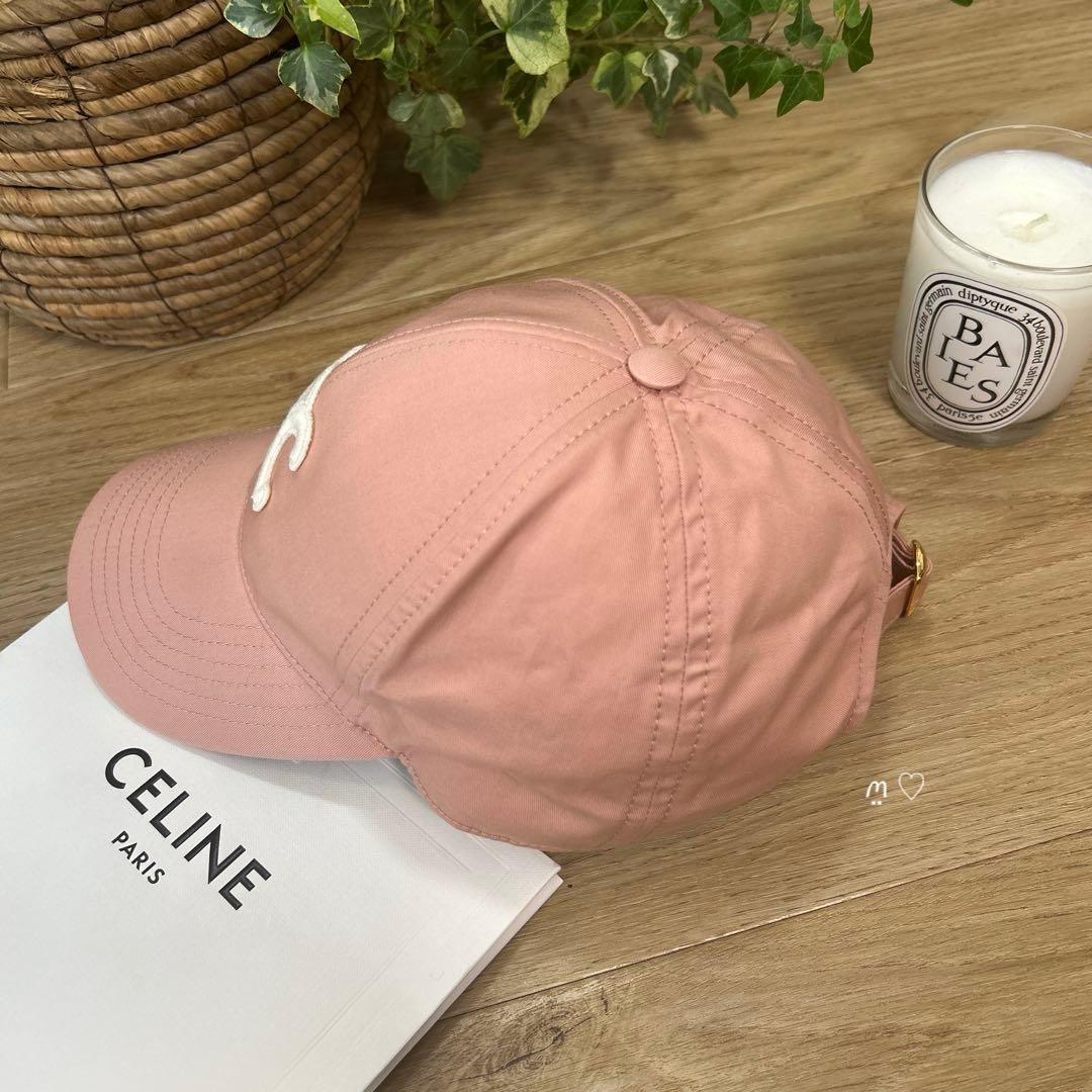 CELINE　セリーヌ トリオンフベースボールキャップ　L　ヴィンテージピンク