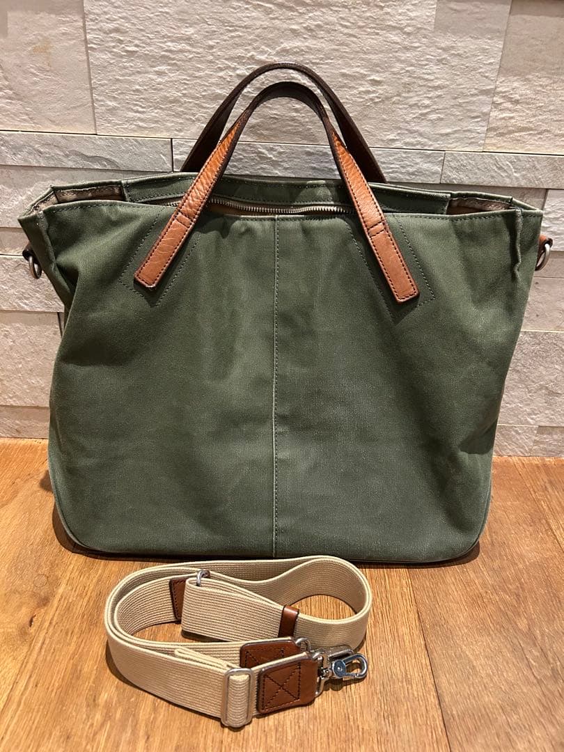  Peak スノーピーク コットン　ビジネスバック オリーブカラー