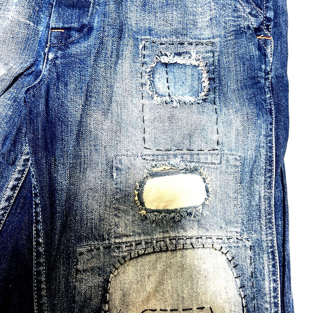 ポロラルフローレン　サロペット　デニムオーバーオール ダメージ加工　XS