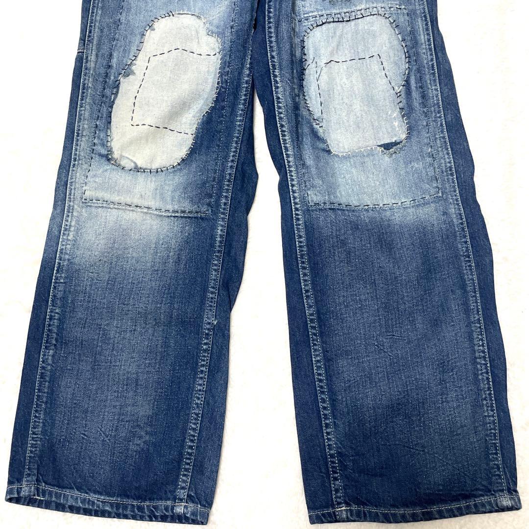ポロラルフローレン　サロペット　デニムオーバーオール ダメージ加工　XS