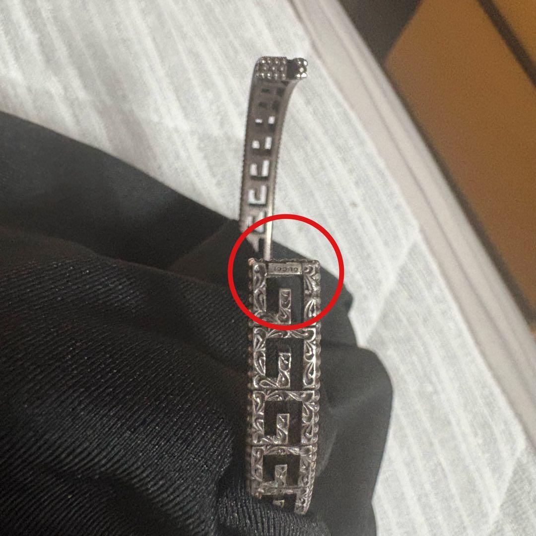 【GUCCI】 スクエアG ブレスレット バングル 箱あり 正規品