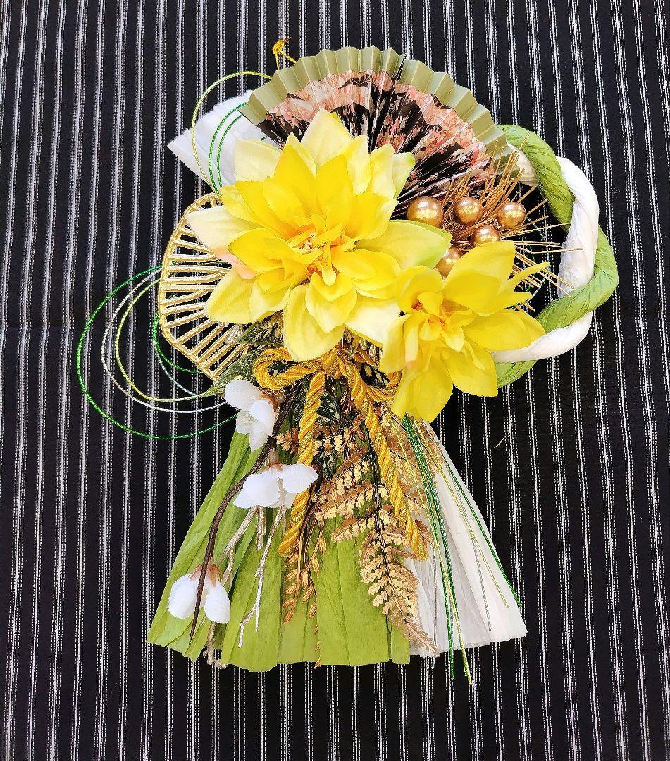 しめ縄飾り　しめ縄　お正月飾り　お正月リース　フラワーリース　玄関リース　造花