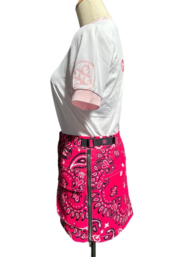 1点のみG/FORE ジーフォアフロントジッパースカートピンクsizeS