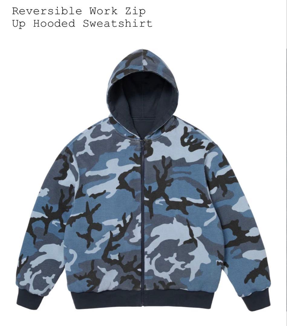 トップス Supreme Reversible Work Zip Up Hooded L