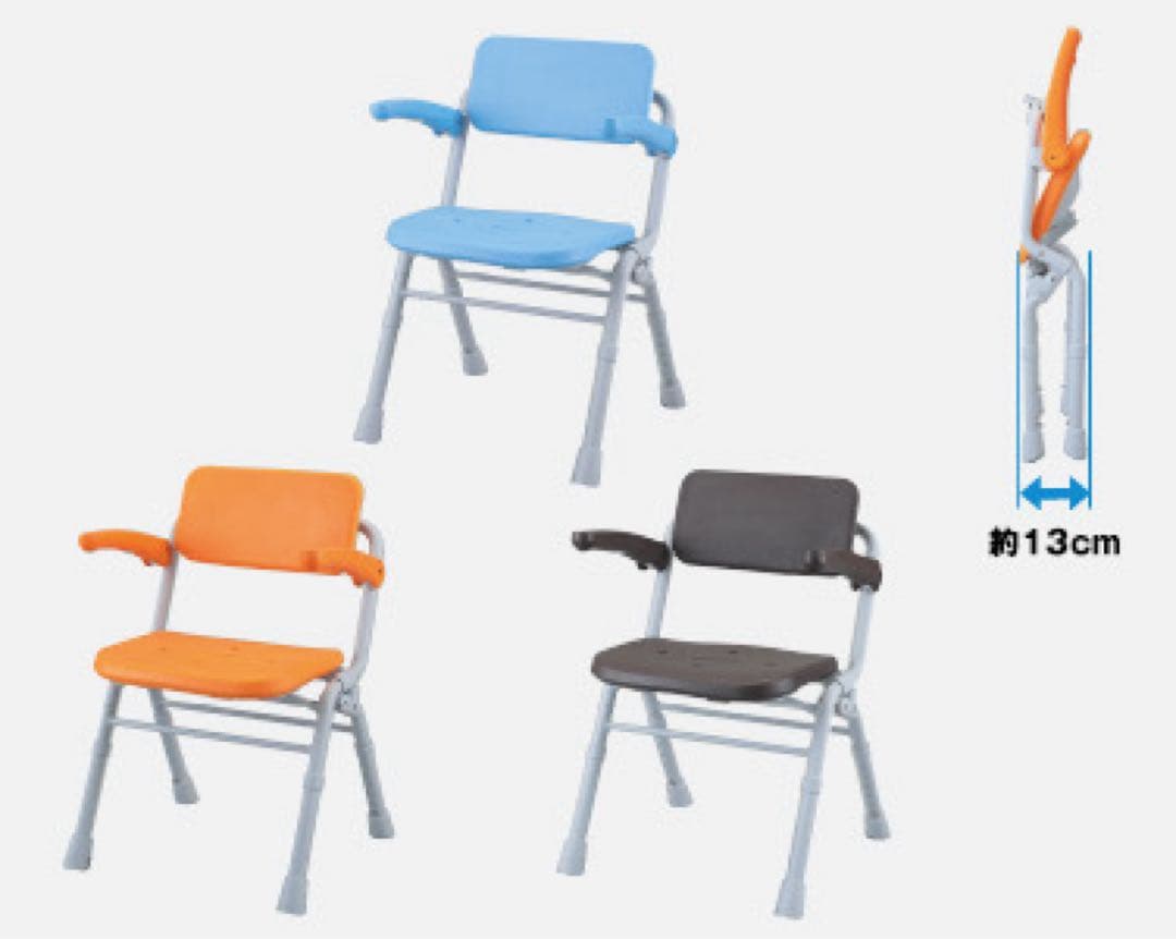 Panasonicシャワーチェア［ユクリアAir］ミドル　オレンジ