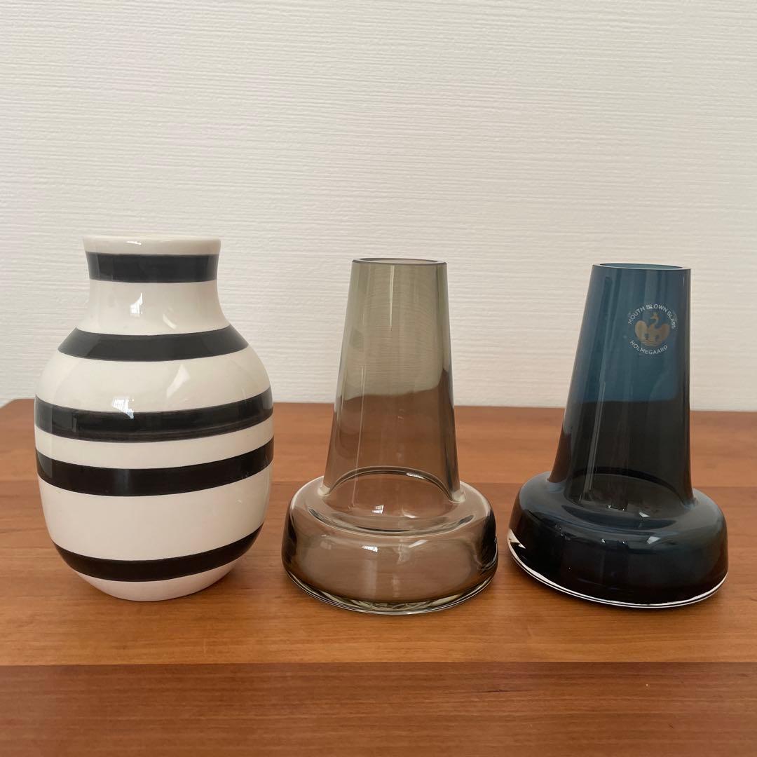 yuka❗️ 旧スモーク・ブルー２個ロング12cm オマジオ　ブラック