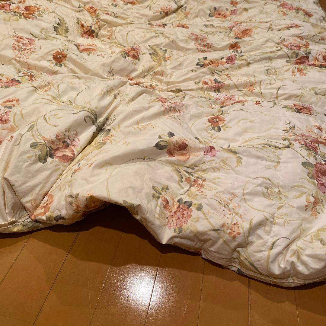 布団 羽毛布団 掛ふとん DownQuilt 花 フランスランデスダウン 日本製