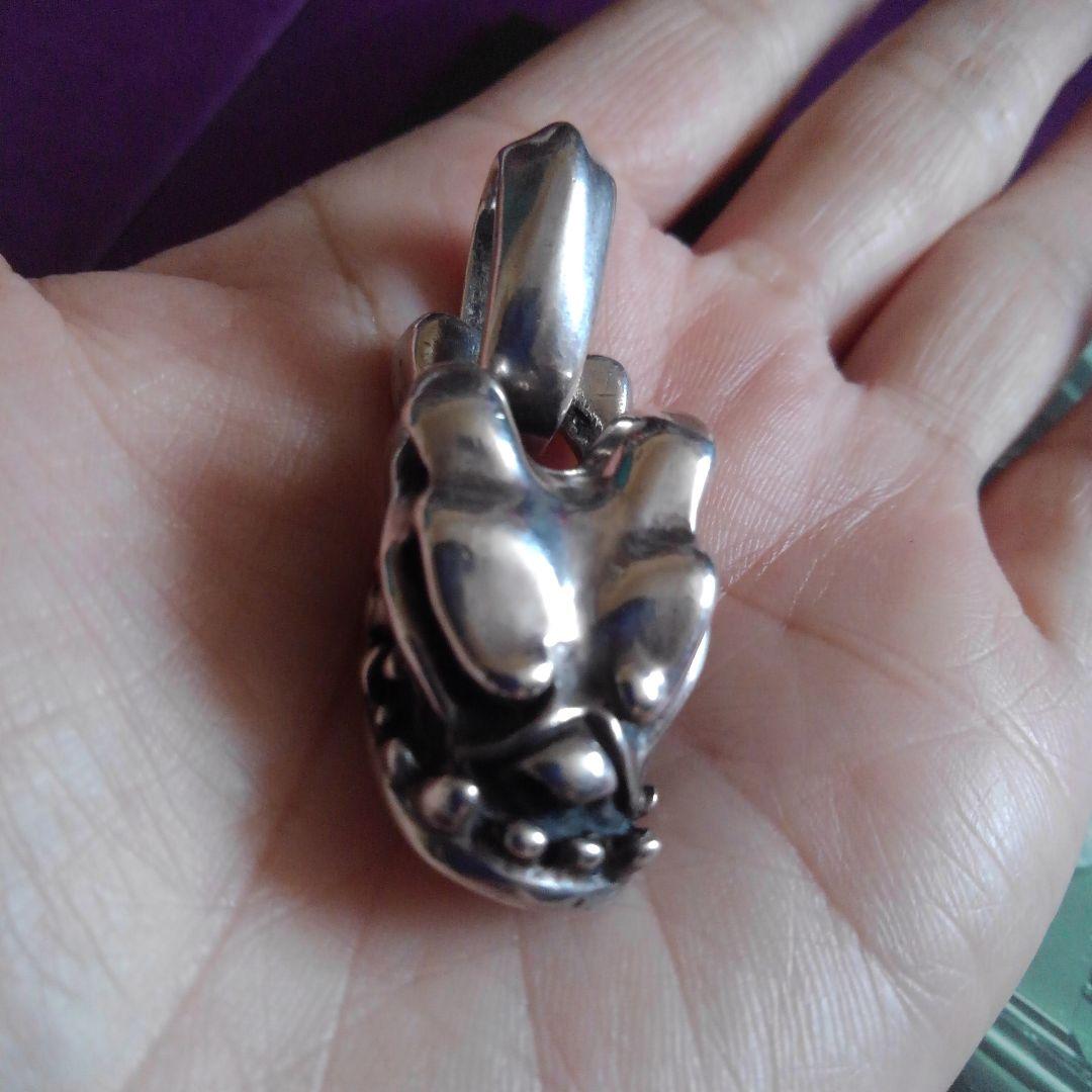 美品 廃盤 STARLINGEAR DOG シルバーペンダントヘッド(４２g)