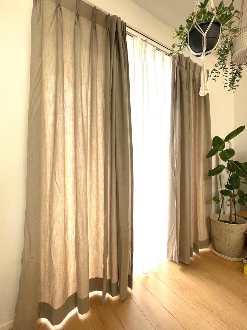 ベージュ ドレープカーテン ジアス　ノーマルドレープJD6197
