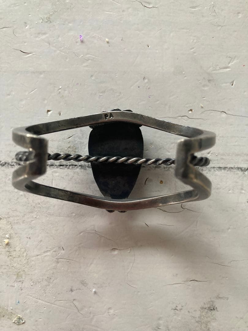 OLDナバホ族ターコイズバングル刻印PA