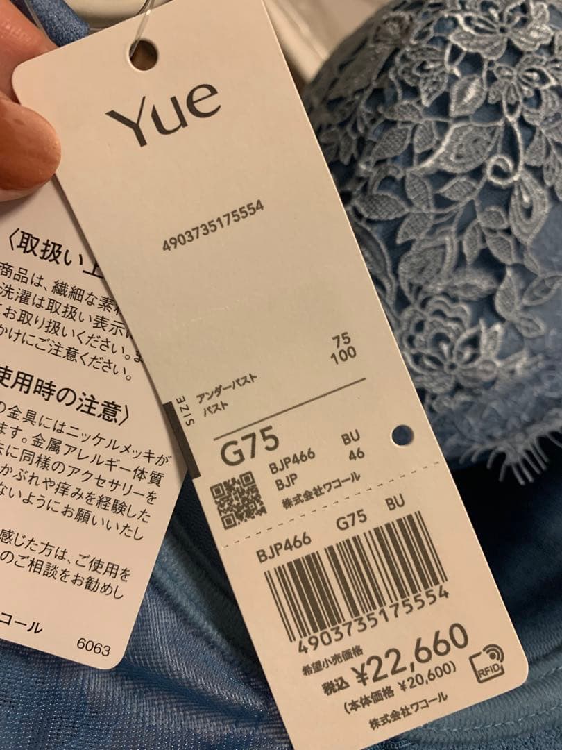 Wacoal / yue / 66g /ブラF75-TバックM