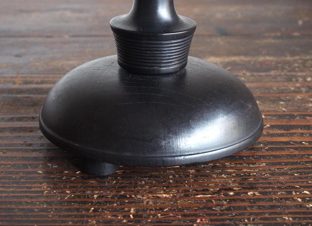 木彫刻 バーリーツイスト キャンドルホルダー 燭台 英国チューダー様式/K270