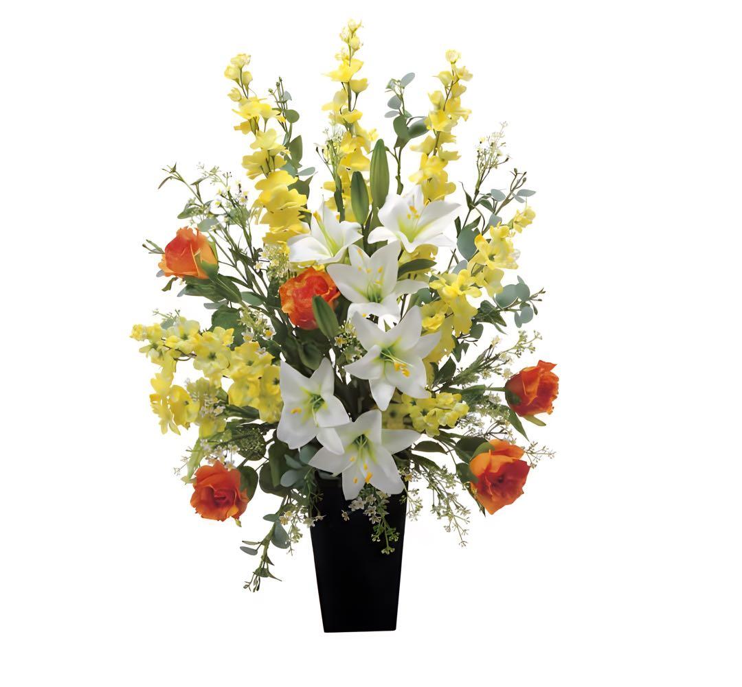 光触媒　人工観葉植物　ウォールグリーン　フェイクグリーン　ロココ調　サマーリリー