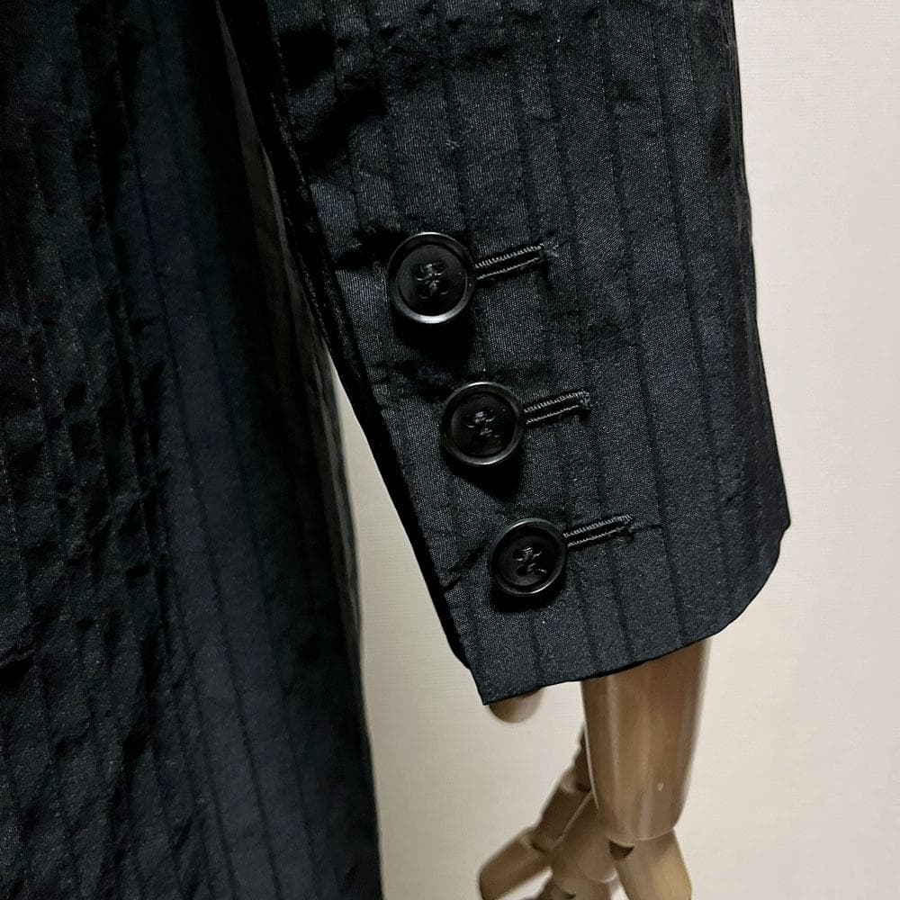 美品 MaxMara 最高級白タグ シルク トレンチコート ベルト付き ブラック