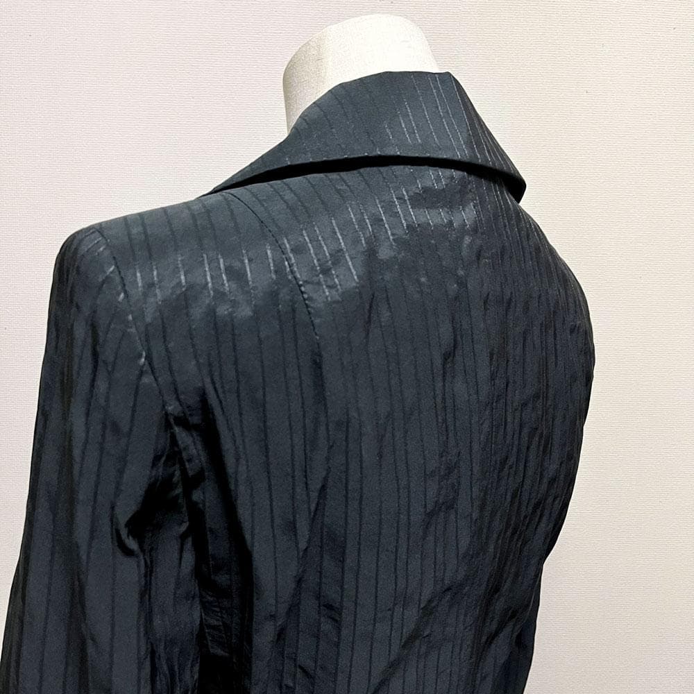 美品 MaxMara 最高級白タグ シルク トレンチコート ベルト付き ブラック