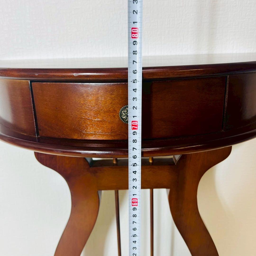 サイドテーブル コンソールテーブル ハープデザイン 半円