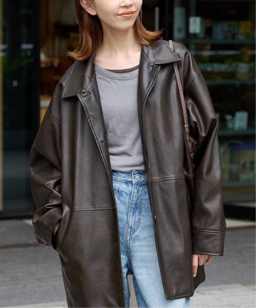 JOURNAL STANDARD ウォッシャブルフェイクレザー カバーオール