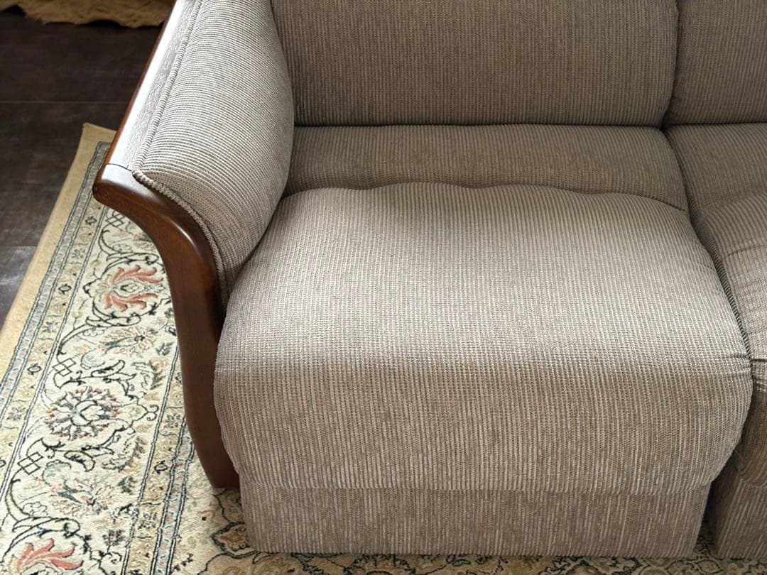 ① 希少　グレーファブリック　セパレートソファ　ビンテージソファ　nZ