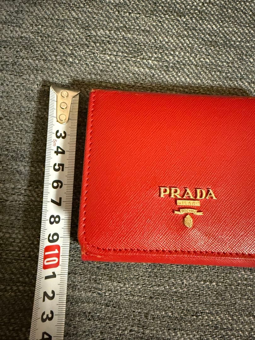 PRADA サフィアーノレザー 3つ折り財布 レッド