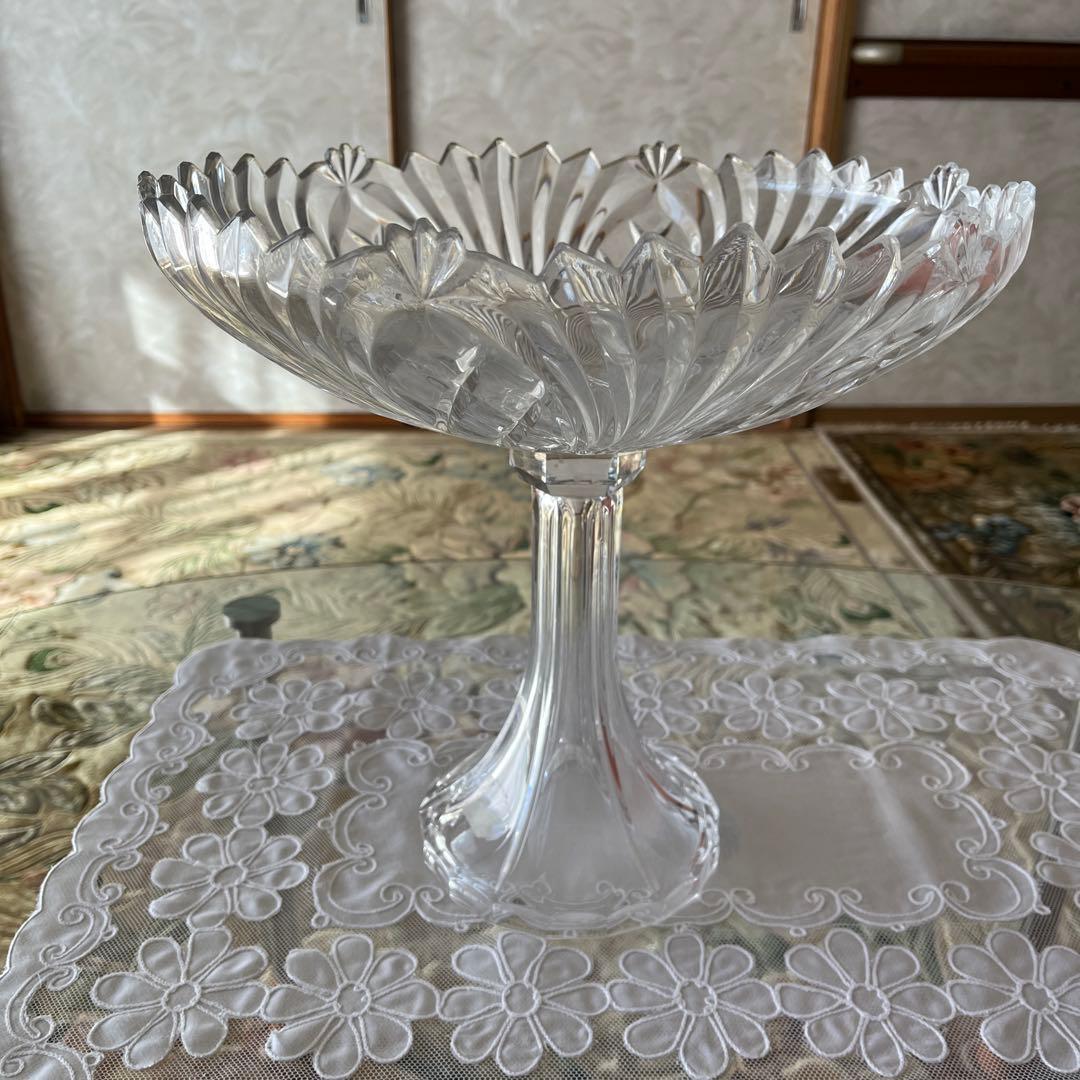 カットガラス製フルーツスタンド