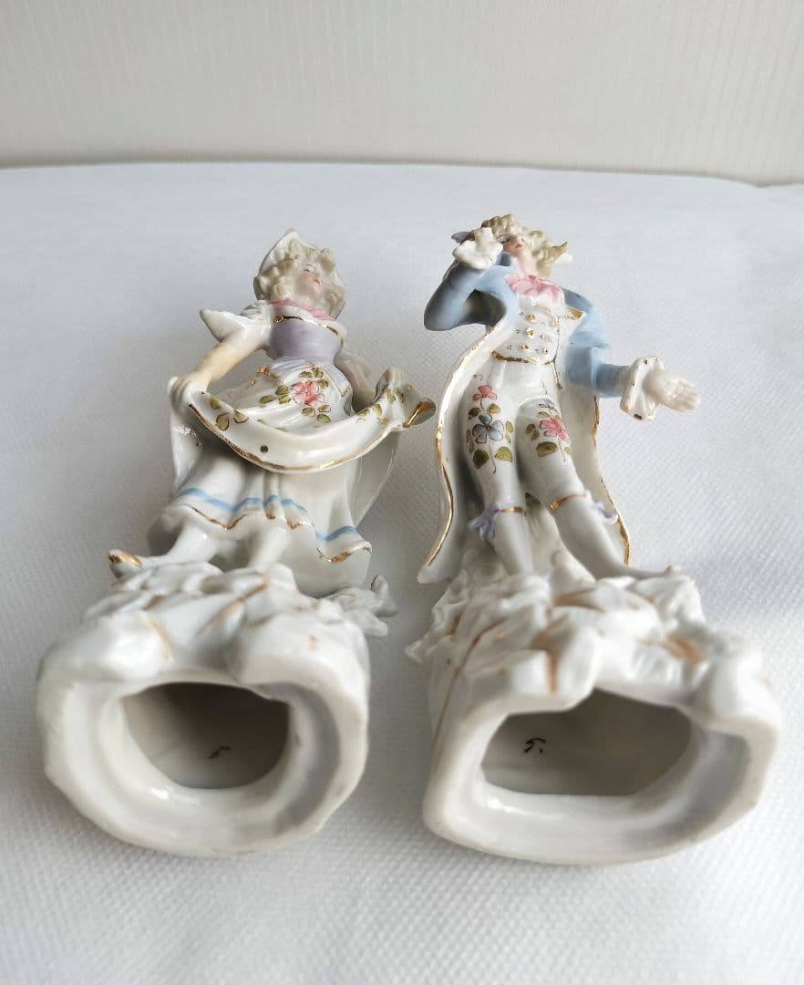 アンティーク ペア フィギュリン