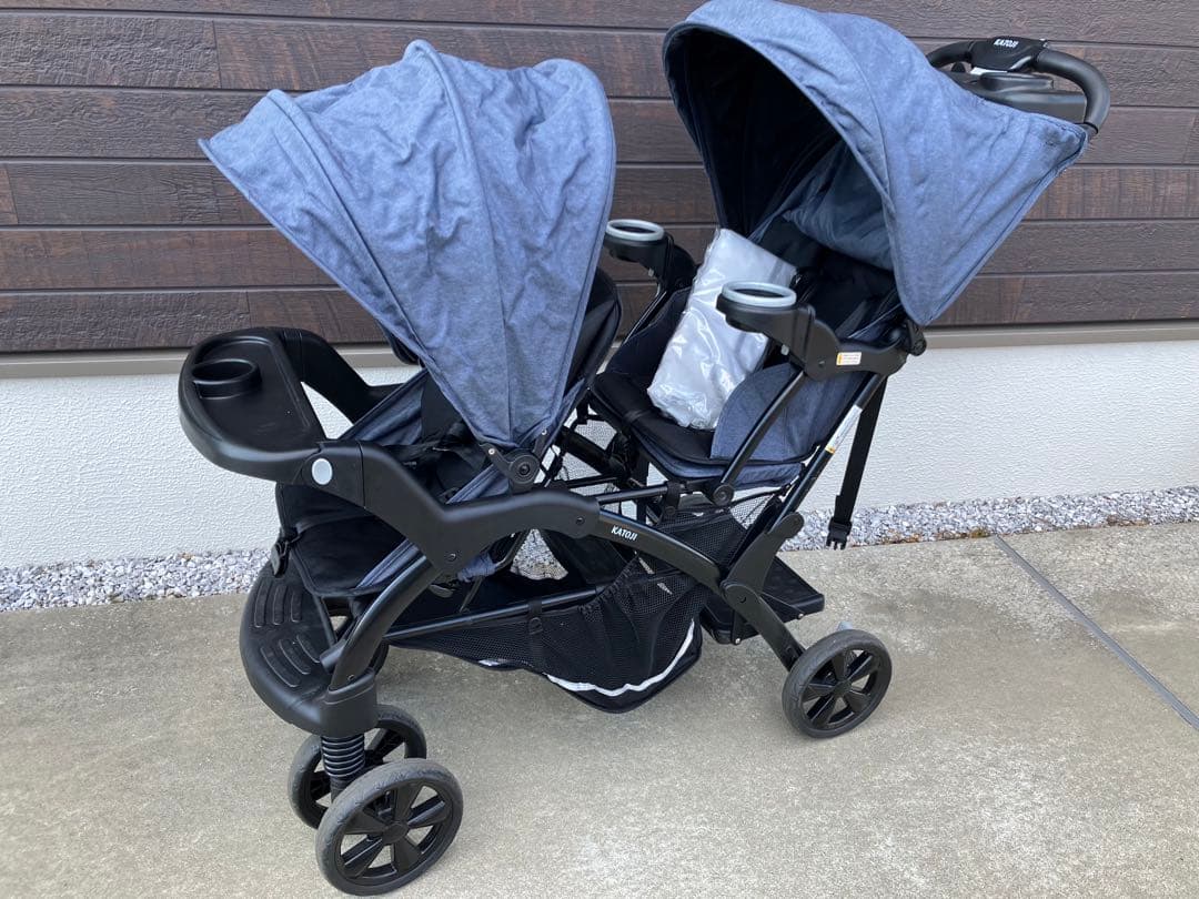 katoji　カトージ ベビーカー　二人でゴーDX/デニム