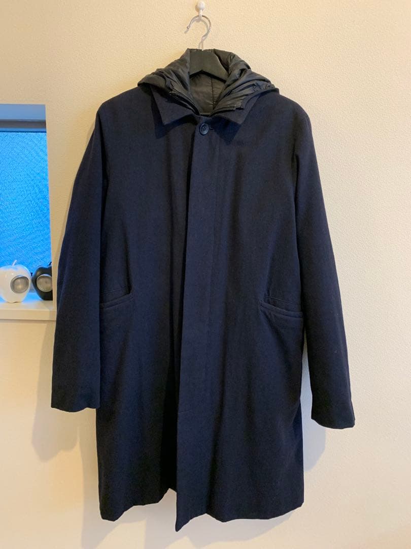 UNDERCOVER Wツイルライナー付ステンカラー3WAYコート ネイビー