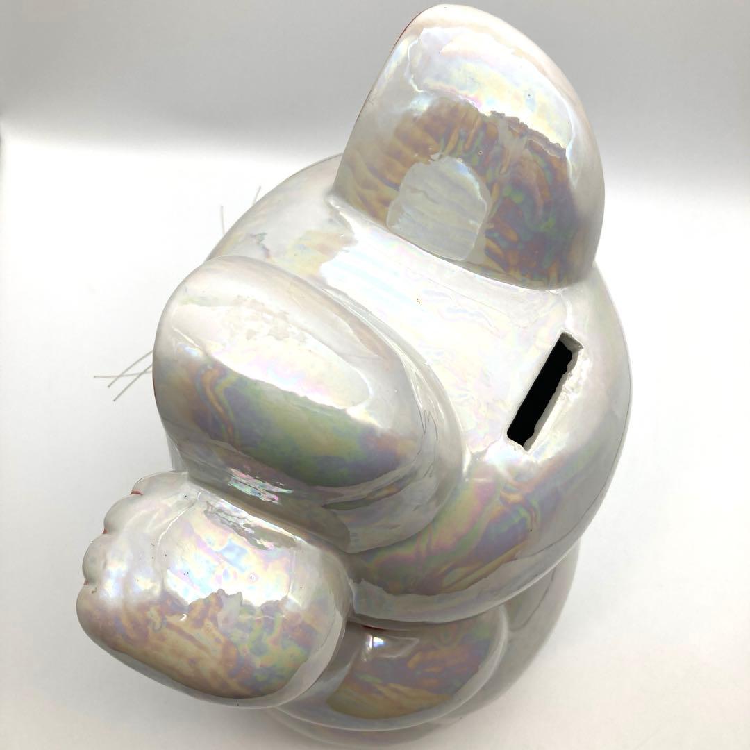 招き猫 貯金箱 左手招き 千客萬来 開運招福 特大 40cm レトロ キラキラ