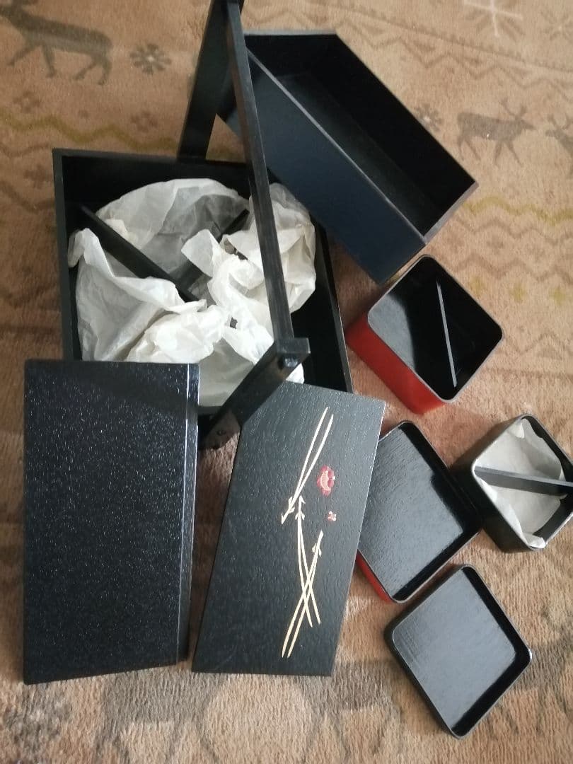 手提げつき重箱　取っ手付き