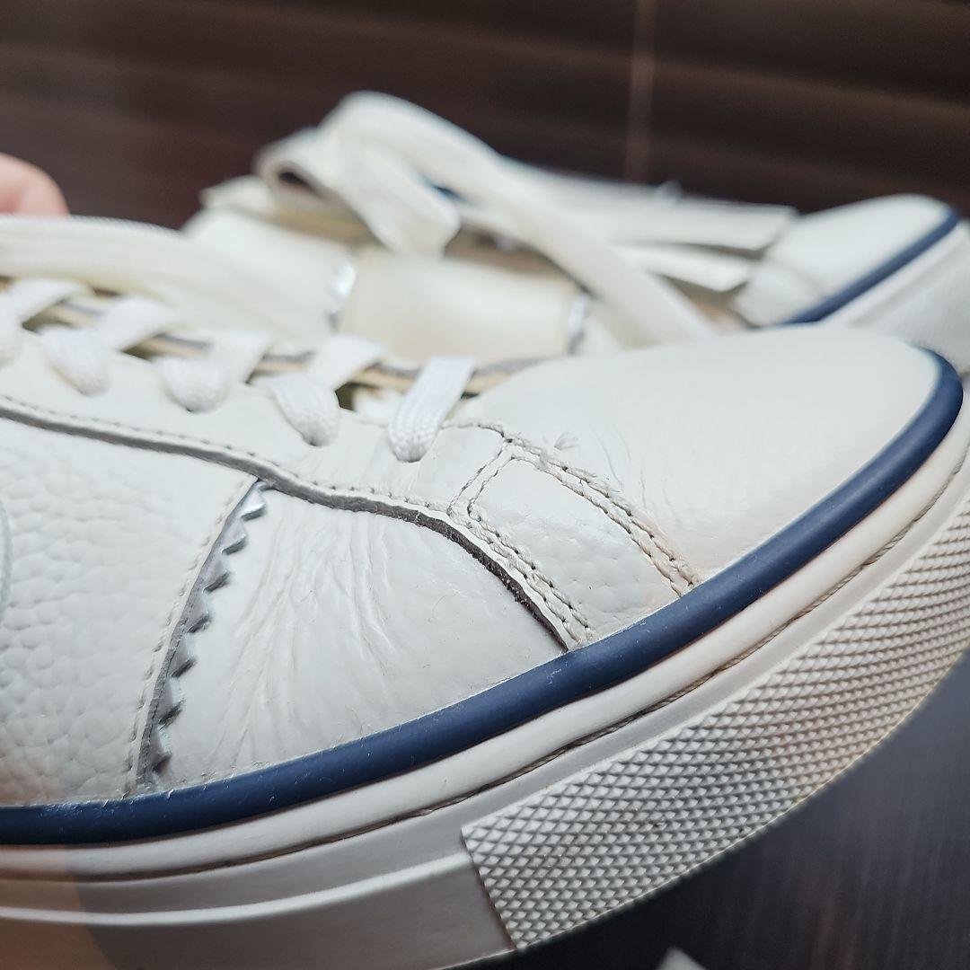 G/FORE ジーフォー ホワイトレザー フリンジスニーカー 23.5