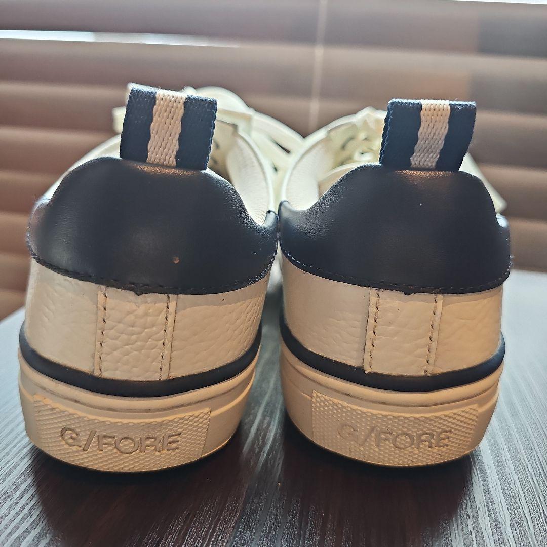G/FORE ジーフォー ホワイトレザー フリンジスニーカー 23.5