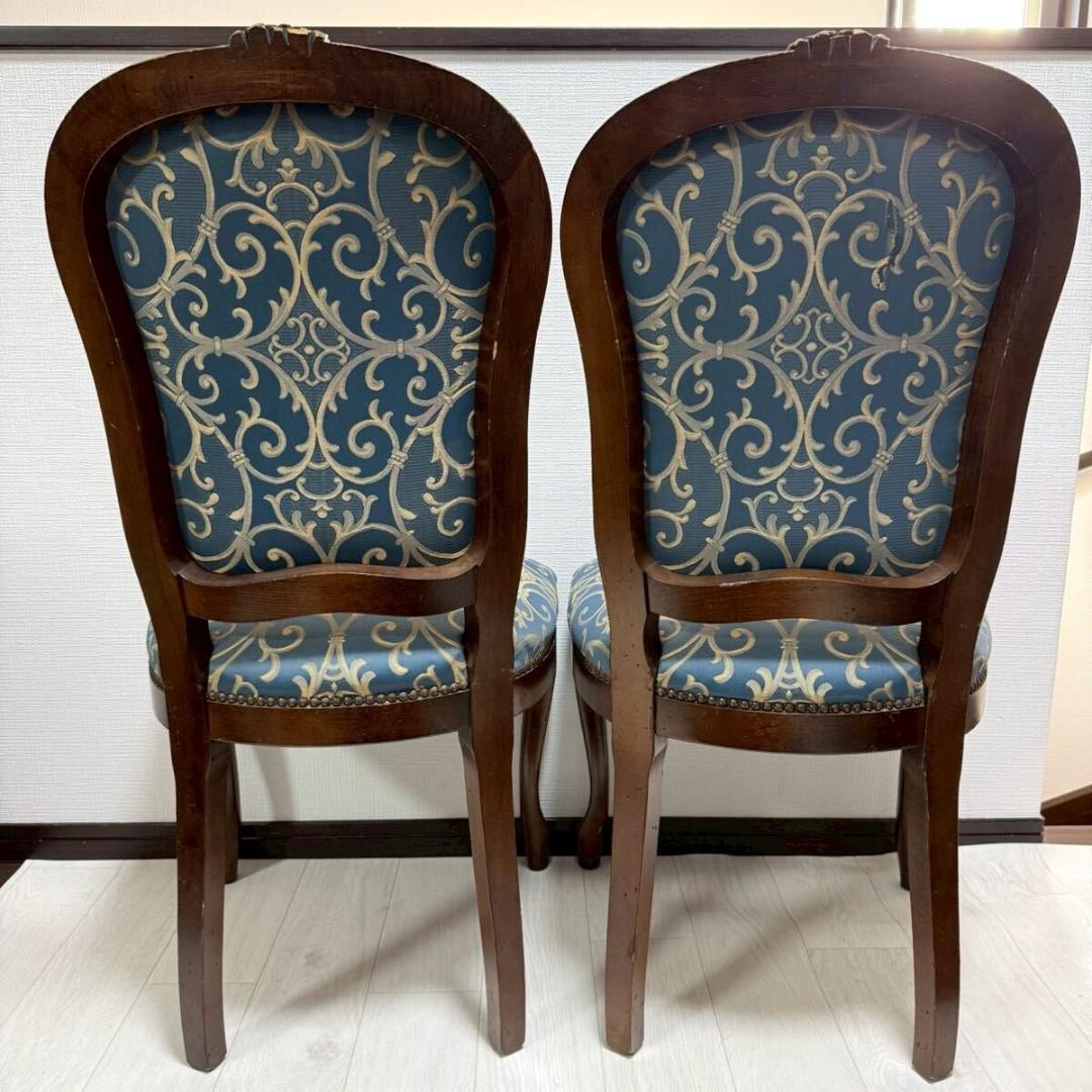 イタリア調 猫脚クラシックチェア6脚セット 高級ロココ調 名古屋引取限定　自己配