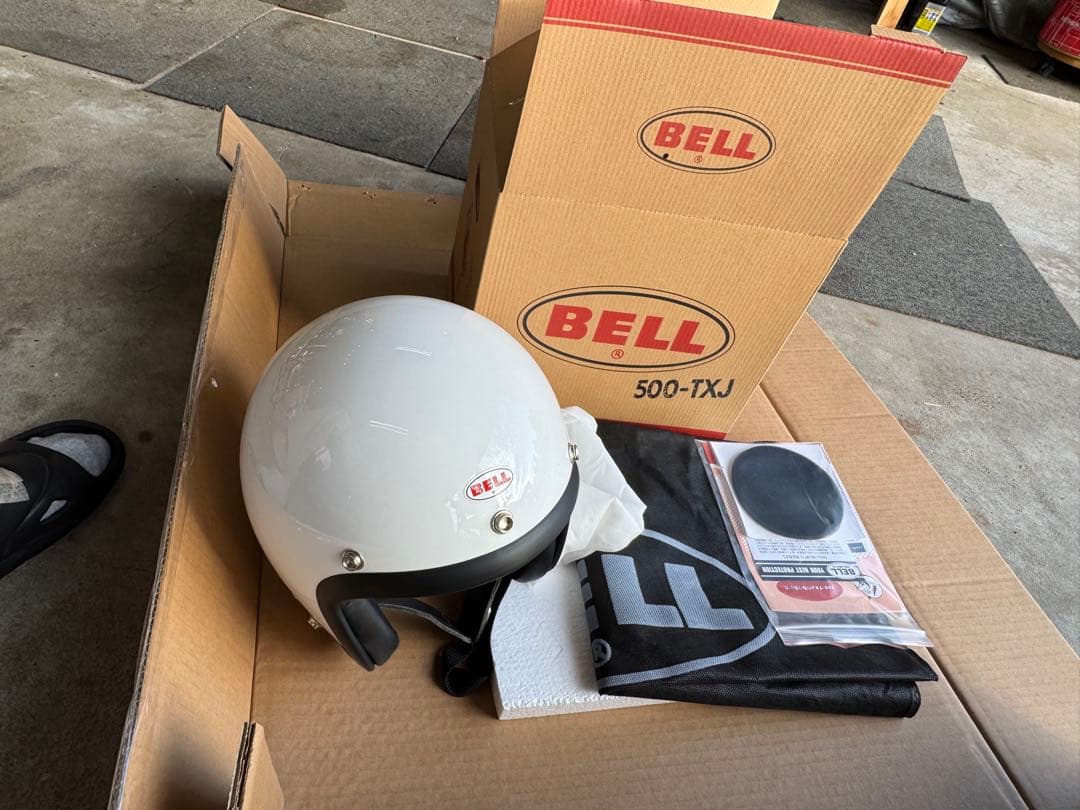 BELL 500TXJ Mサイズ　ソリッドホワイト ジェットヘルメット