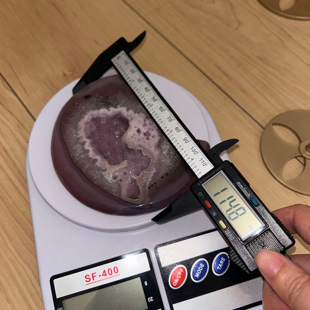 おすすめ bigサイズ アゲート月 専用台座付き 置物 244g