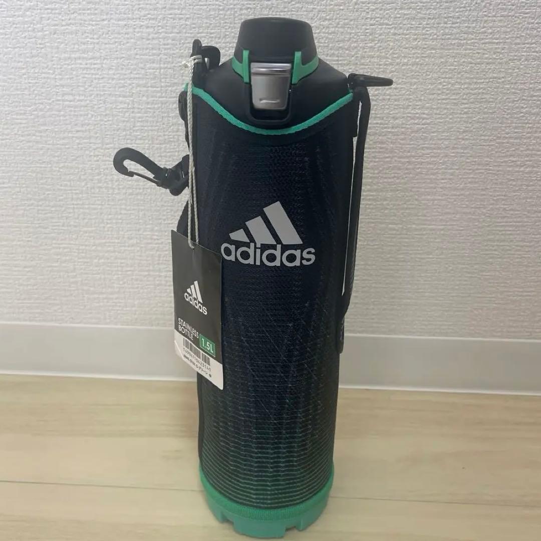 未使用 タイガー adidasコラボ ステンレス　魔法瓶 1.5L グリーン