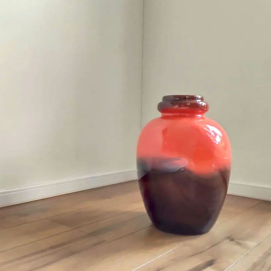 大型花器　西ドイツ製　ファットラバ　W.GERMANY　フラワーベース　42cm