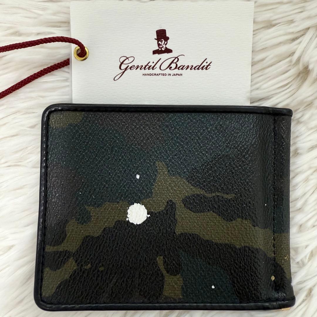 【極美品】 ジャンティバンティ 二つ折り財布 カモフラ カード マネークリップ