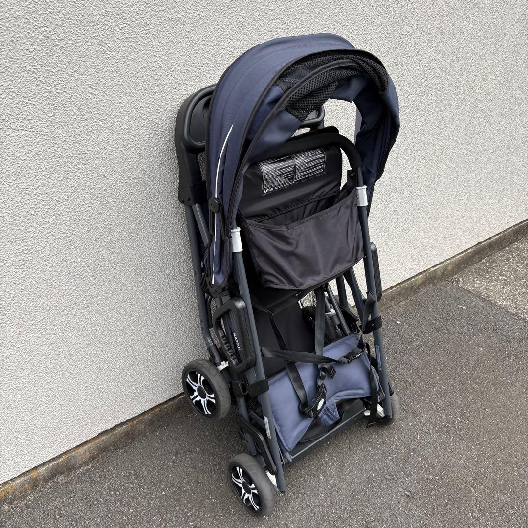 【ほぼ未使用】カトージ 2人乗り ベビーカー 2人でゴー レインカバー・説明書付