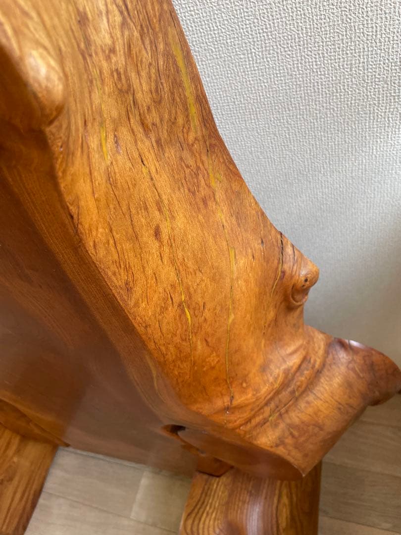 【美品】木工　工芸品　一枚板衝立 一枚板 天然木 衝立 間仕切り 木彫り 彫刻