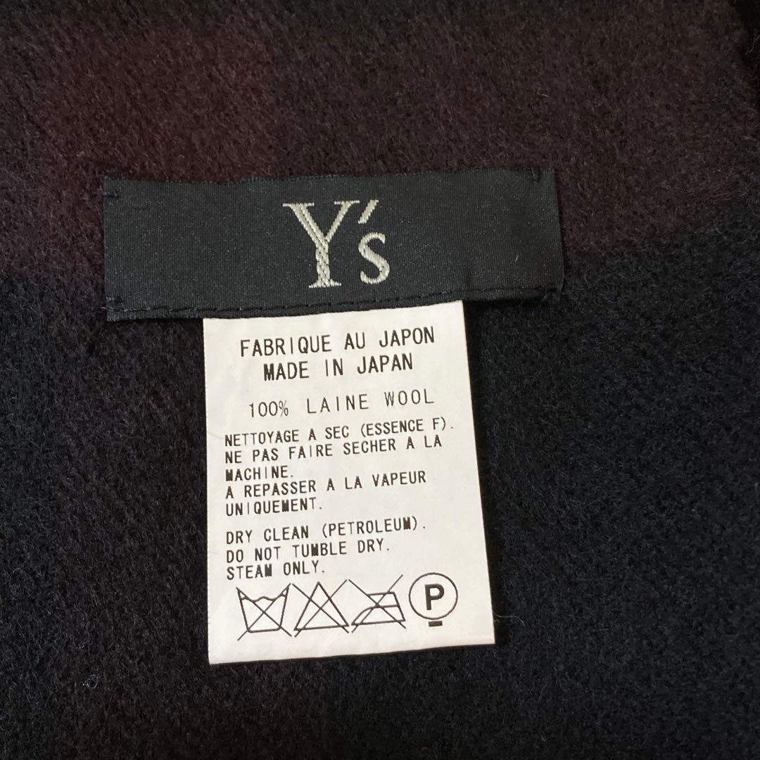 Y's ヨウジヤマモト　ストール　フード有り　ブラック系　K473