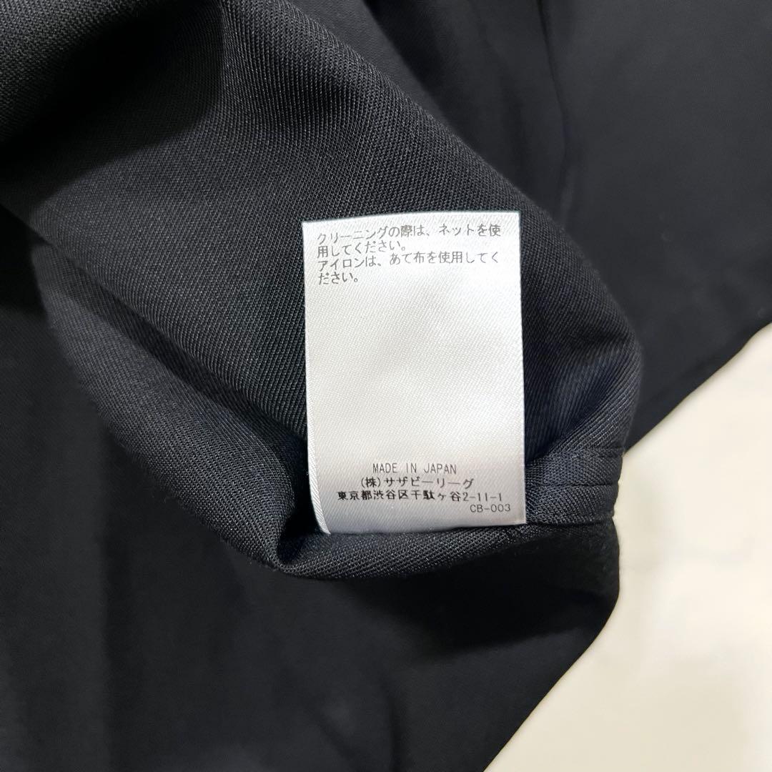 ebure エブール ポリウールツイル ブラウス 半袖シャツ 黒 2023年製