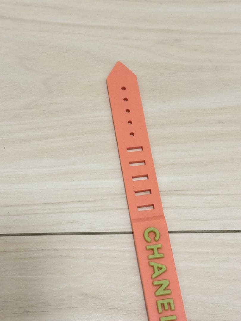 CHANEL シャネル　オレンジ ラバー　ブレスレット