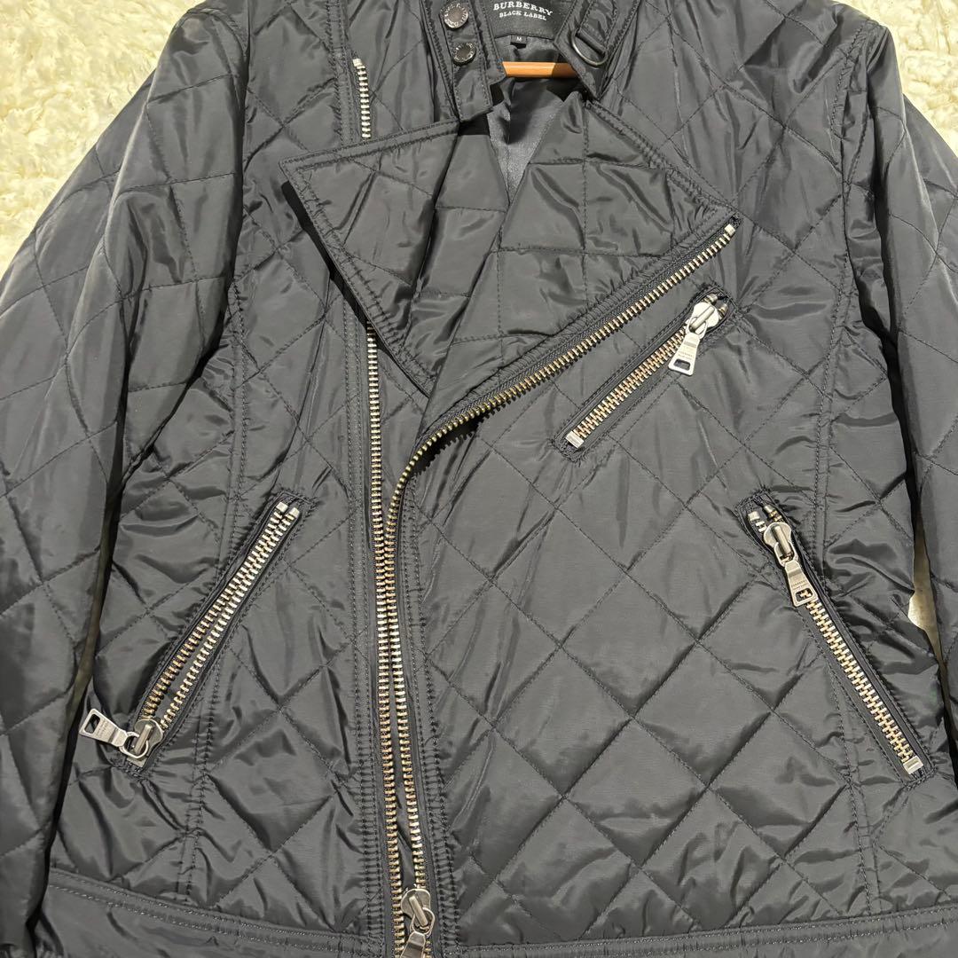 新品 Burberry Black Labelキルティングライダースジャケット