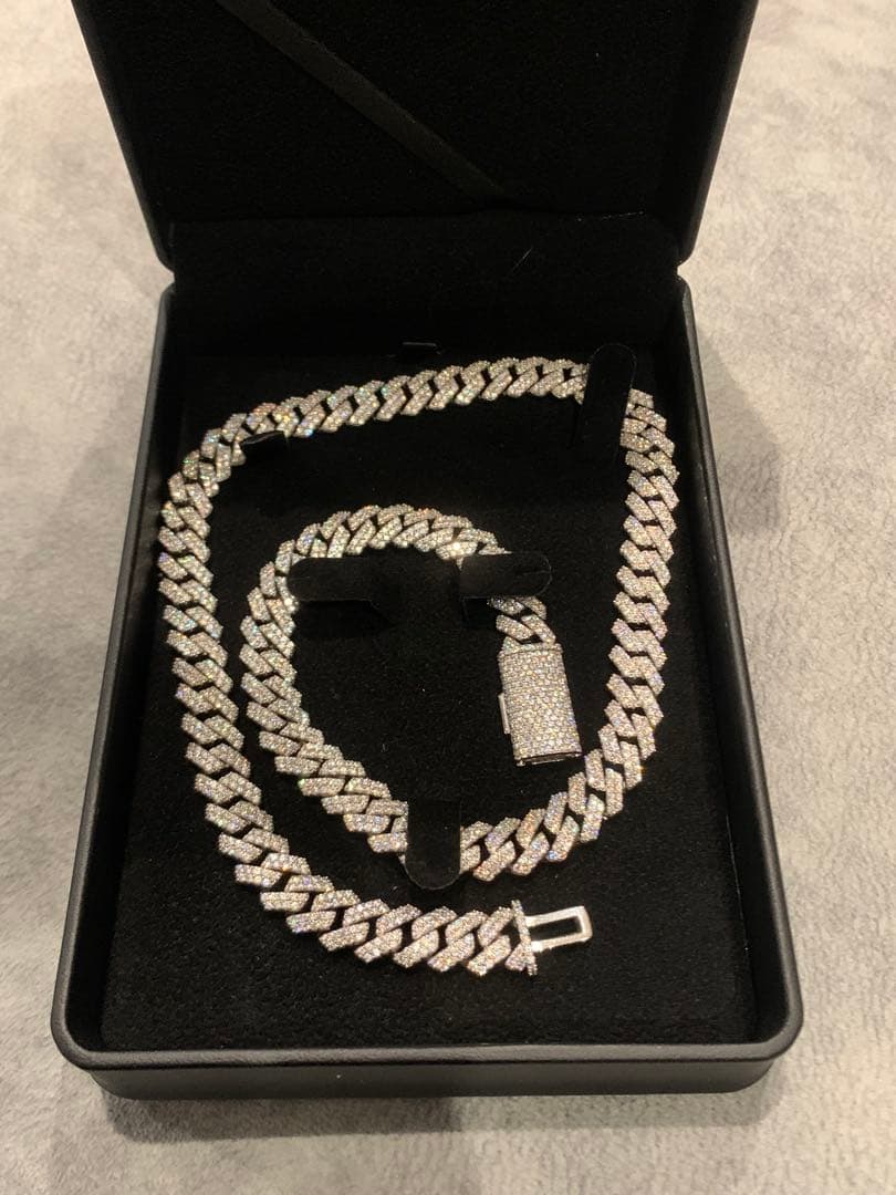 refind jewelryマイアミキューバンネックレス モアサナイト s925