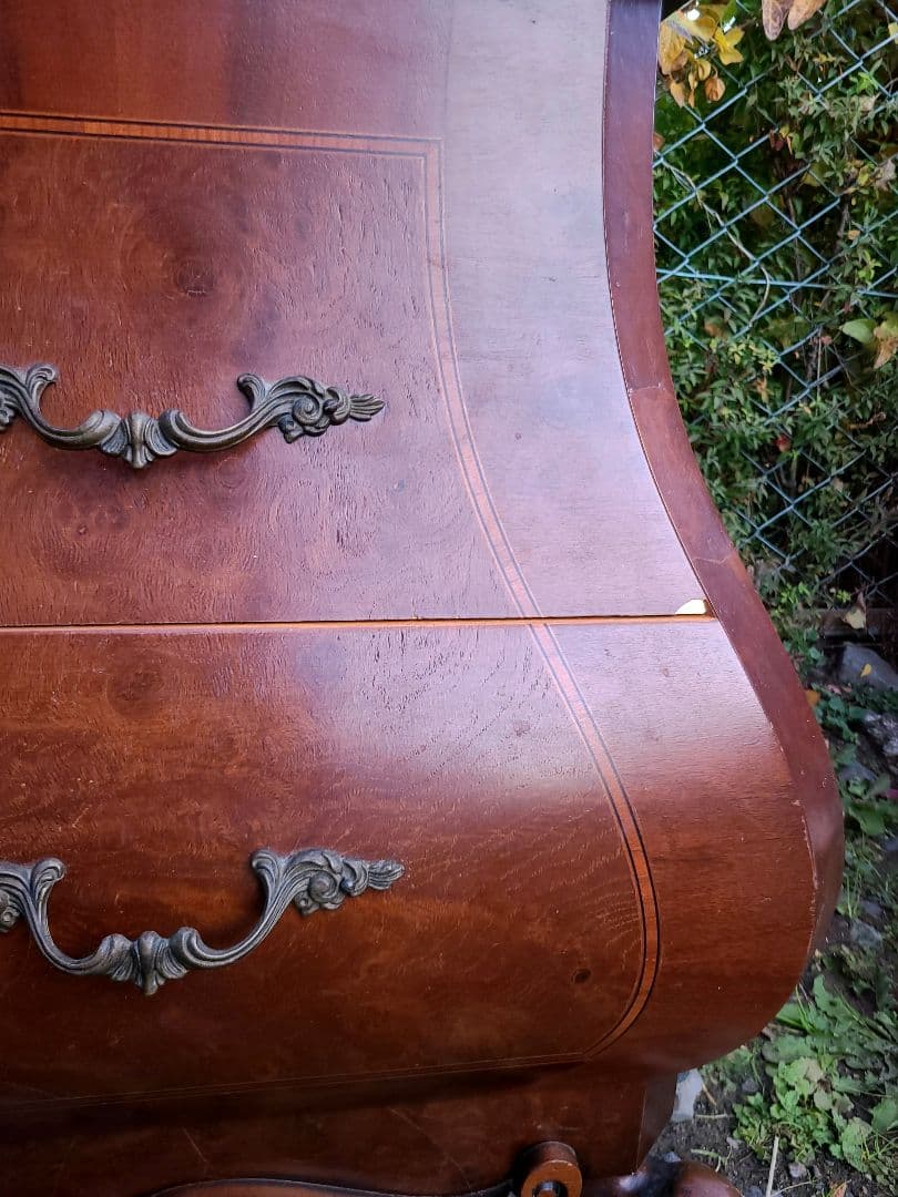 アンティーク調 ガラスキャビネット 象嵌細工 箪笥 木製 イタリア 西洋家具