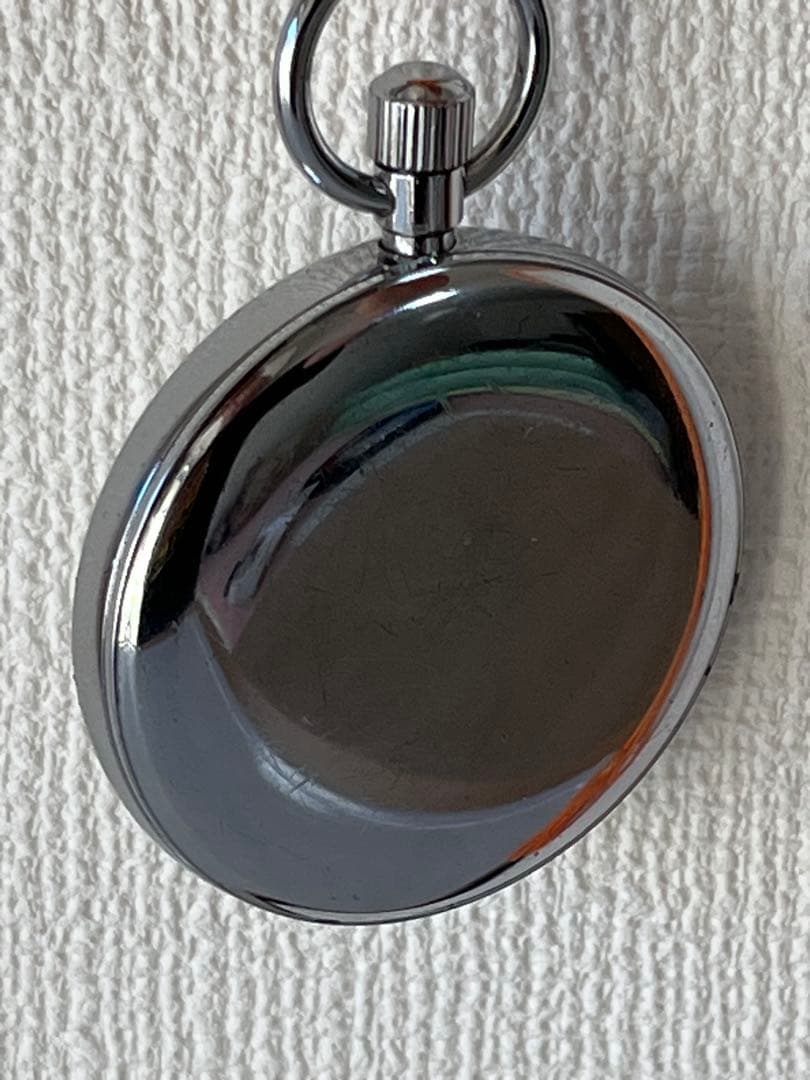 セイコー　鉄道懐中時計　機械式手巻き　3針61系　精度良好　朱色 下げ組紐 付き