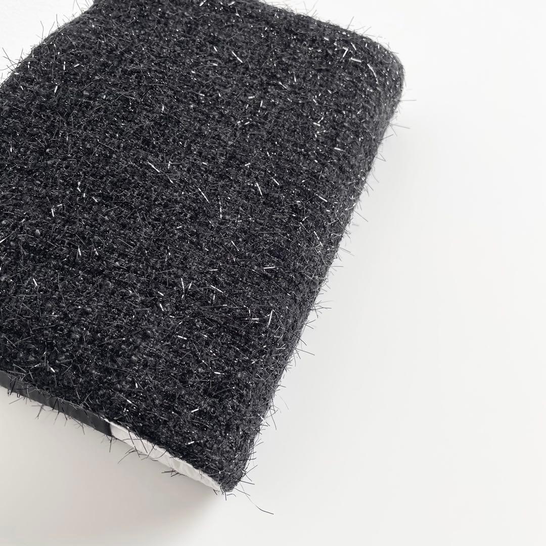 早い者勝ち　韓国　バインダー　カバー　貯金　現金管理　ツイード　ブラック