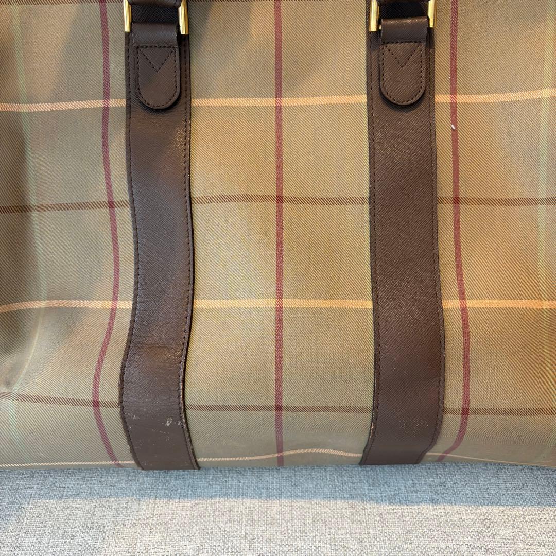希少　Burberrys バーバリー ボストンバッグ　タグ鍵付　チェック　玉虫色