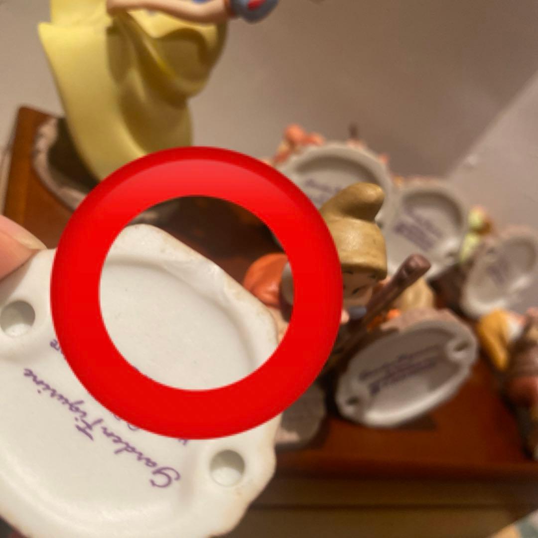 ディズニー陶器製 白雪姫と7人の小人 箱庭フィギュアセット 加藤工芸