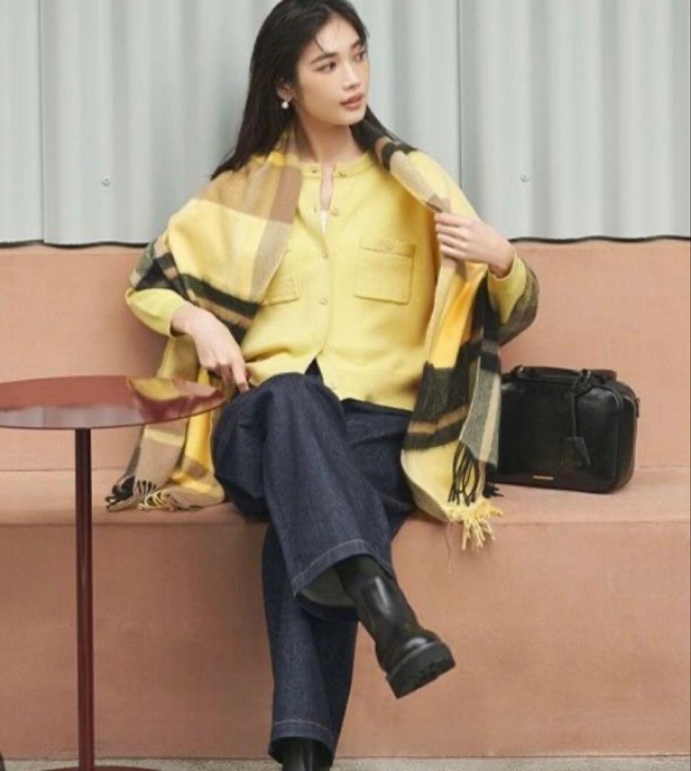 23区カシミヤ チェックストール2025✨VERY掲載♥️極美品⭕️削除前最終値下❣️